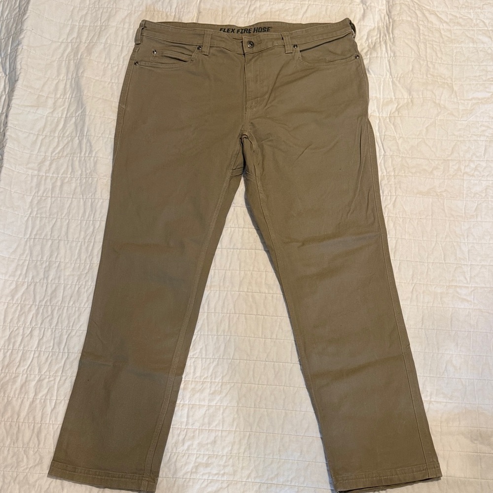 Duluth Trading Co Men's Slim 5 Pocket Pant. Dark Khaki